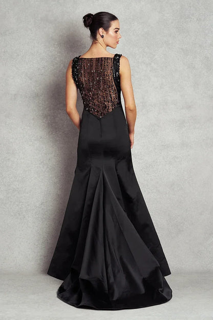 Precious Angel Gown - Black with Crystal